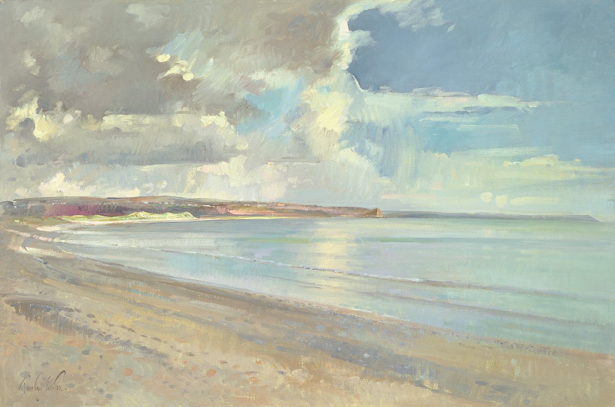 Nubes reflejadas, playa de Oxwich, 2001 de Timothy Easton