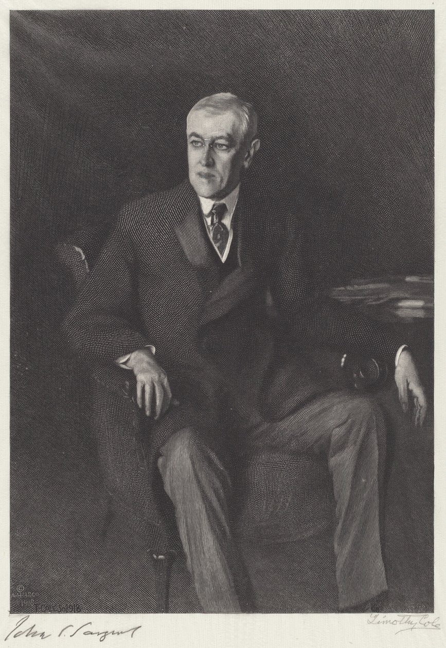 Woodrow Wilson de Timothy Cole after John Singer Sargent