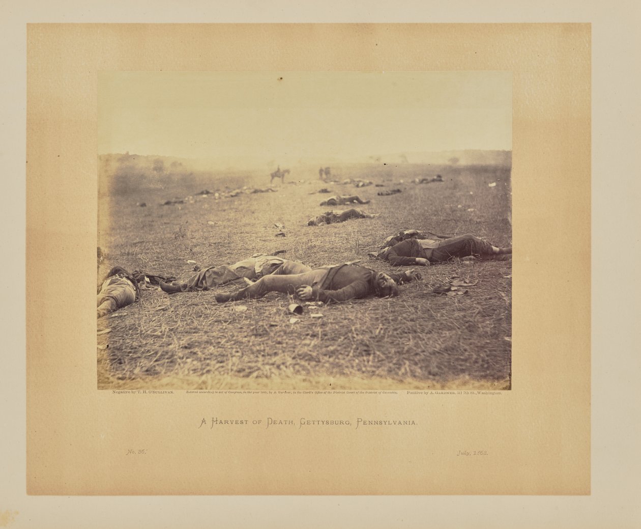 Una cosecha de muerte, Gettysburg, Pensilvania de Timothy H. OSullivan