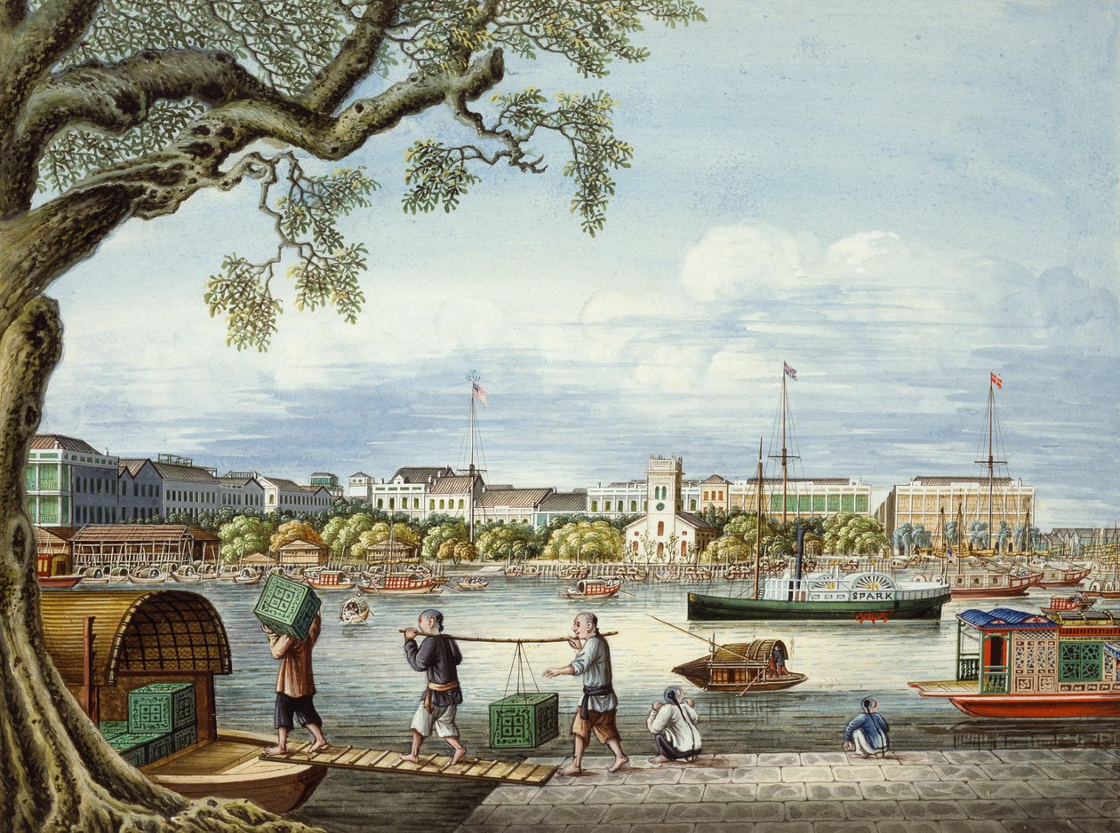 Los Hongos de Cantón, c.1852 (gouache sobre papel) de Tinqua