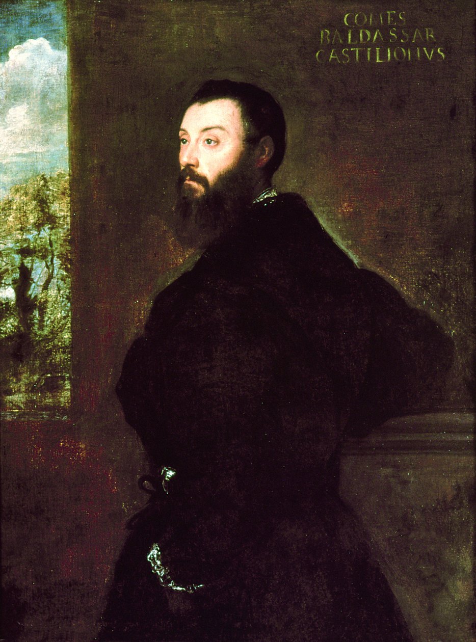 Retrato de Baldassare Castiglione (1478-1529) 1523 de Tiziano Vecelli