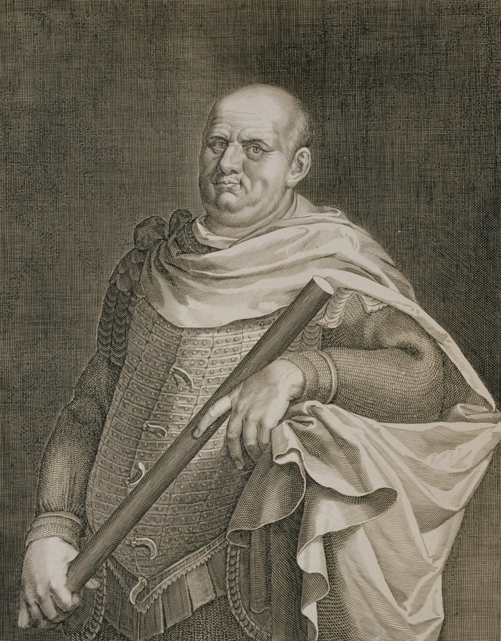 Vespasiano (9-79 d.C.) Emperador de Roma 69-79 d.C. grabado por Aegidius Sadeler (1570-1629) de Tiziano Vecelli