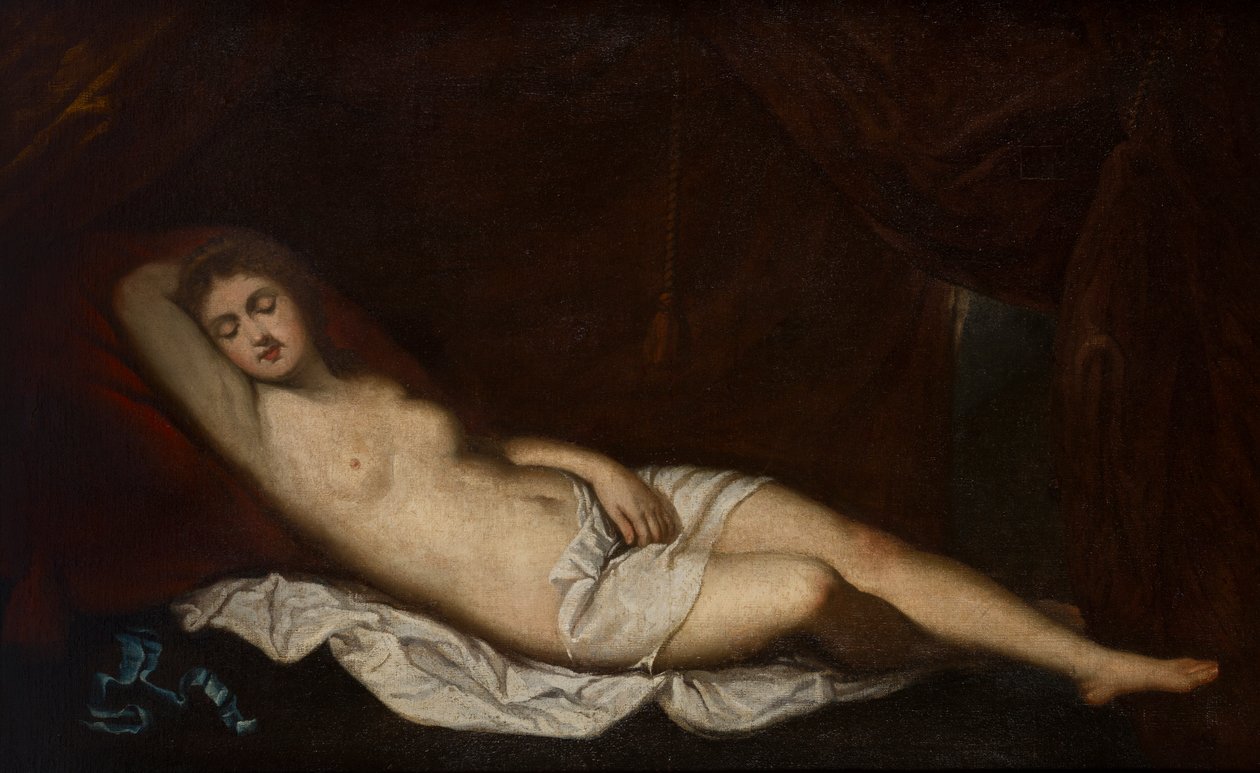 Venus durmiente, c.1510-76 (óleo sobre lienzo) de Titian (c.1488 1576) (after)