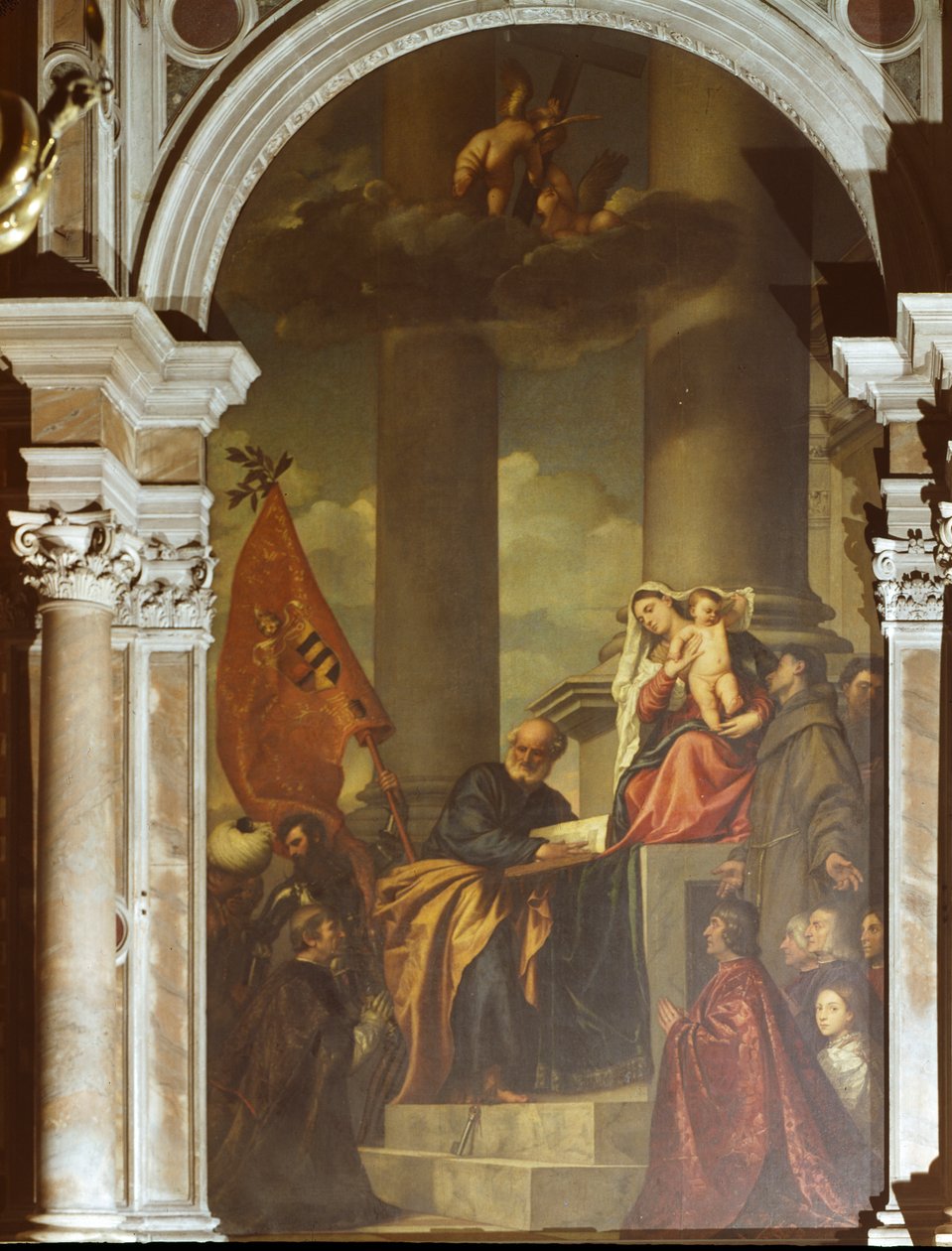 Conversación sagrada de Titian (c.1488 1576)