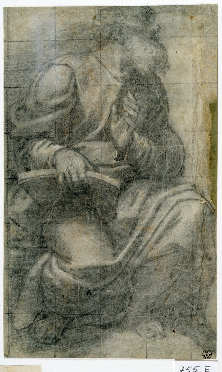 Apóstol (tiza sobre papel) de Titian (c.1488 1576)