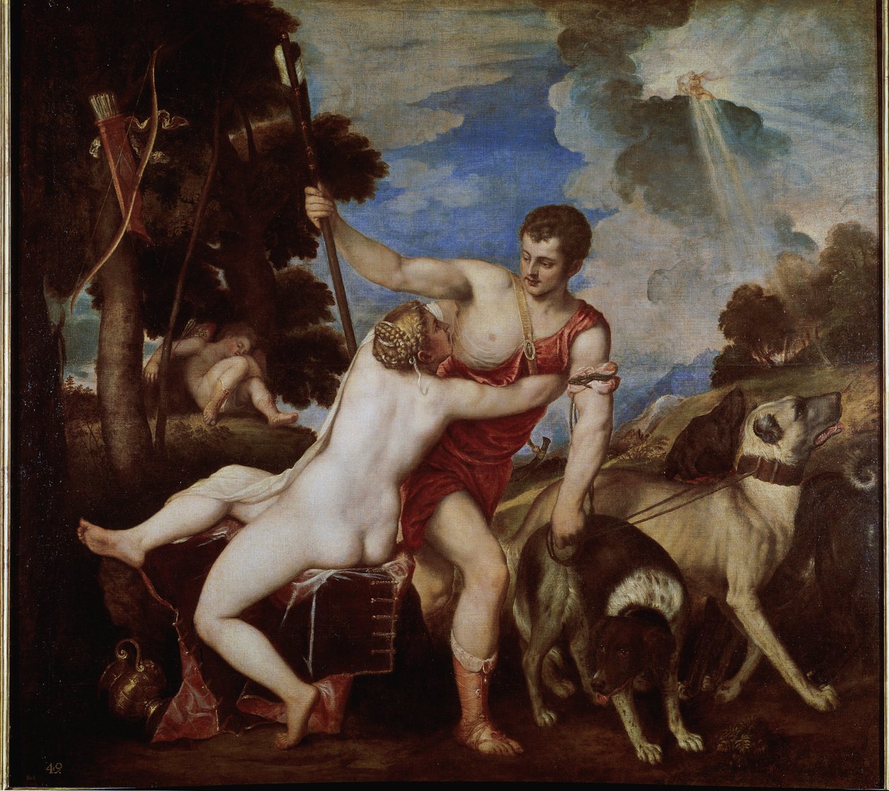 Venus y Adonis de Titian (c.1488 1576)