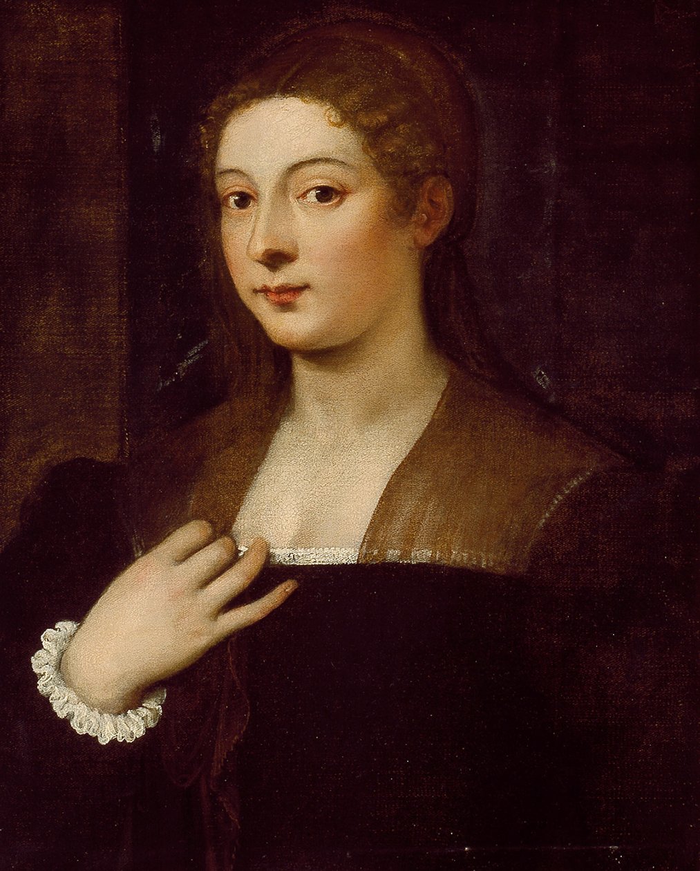 Retrato de una dama de Titian
