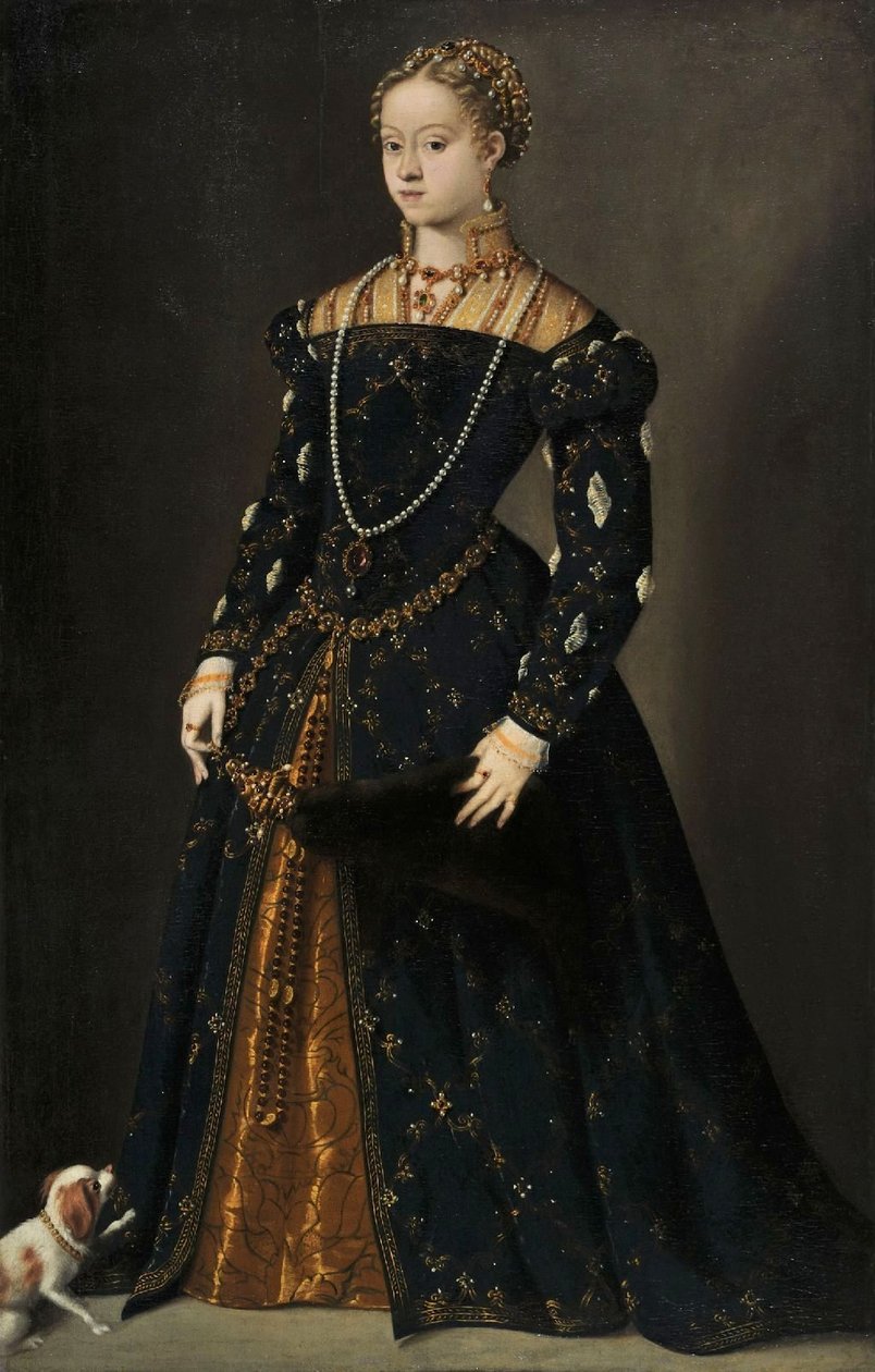 Retrato de la Archiduquesa Catalina de Austria de Tiziano Vecelli
