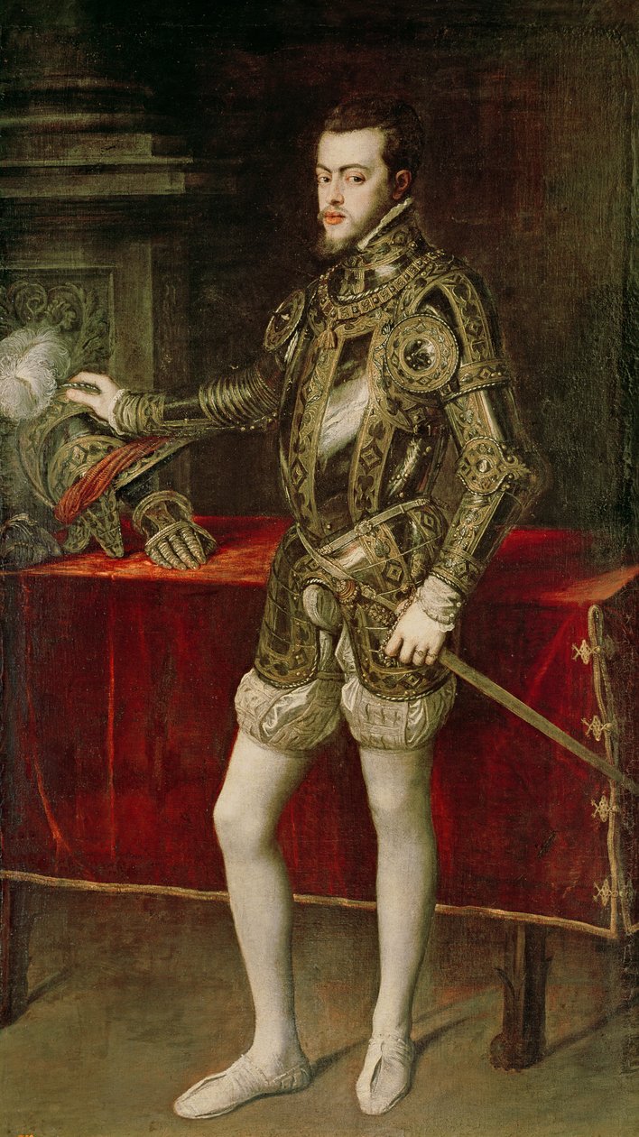 Rey Felipe II (1527-98) 1550 de Tiziano Vecelli