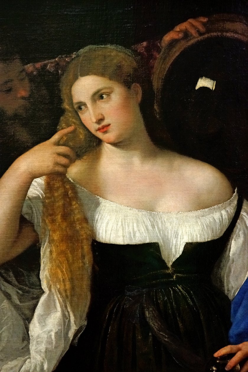 Mujer con Espejo de Tiziano Vecelli