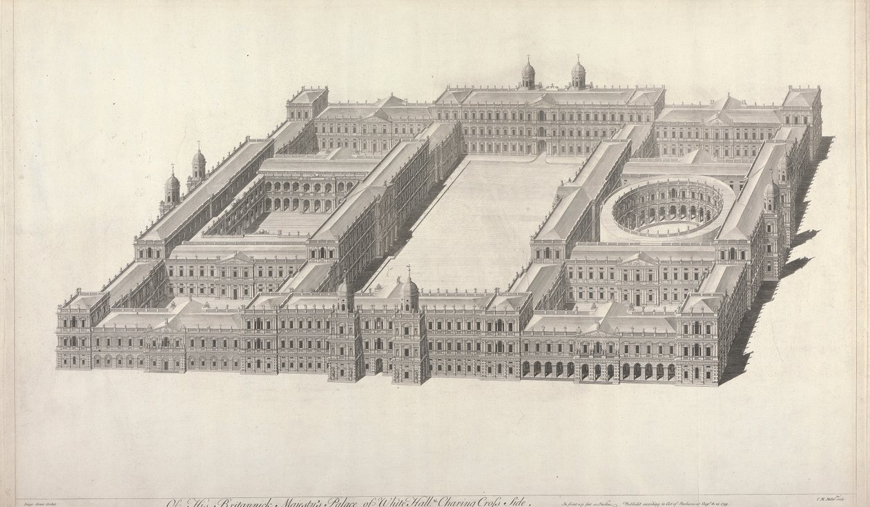 Palacio de Whitehall. El lado de Charing Cross. de Tobias Müller