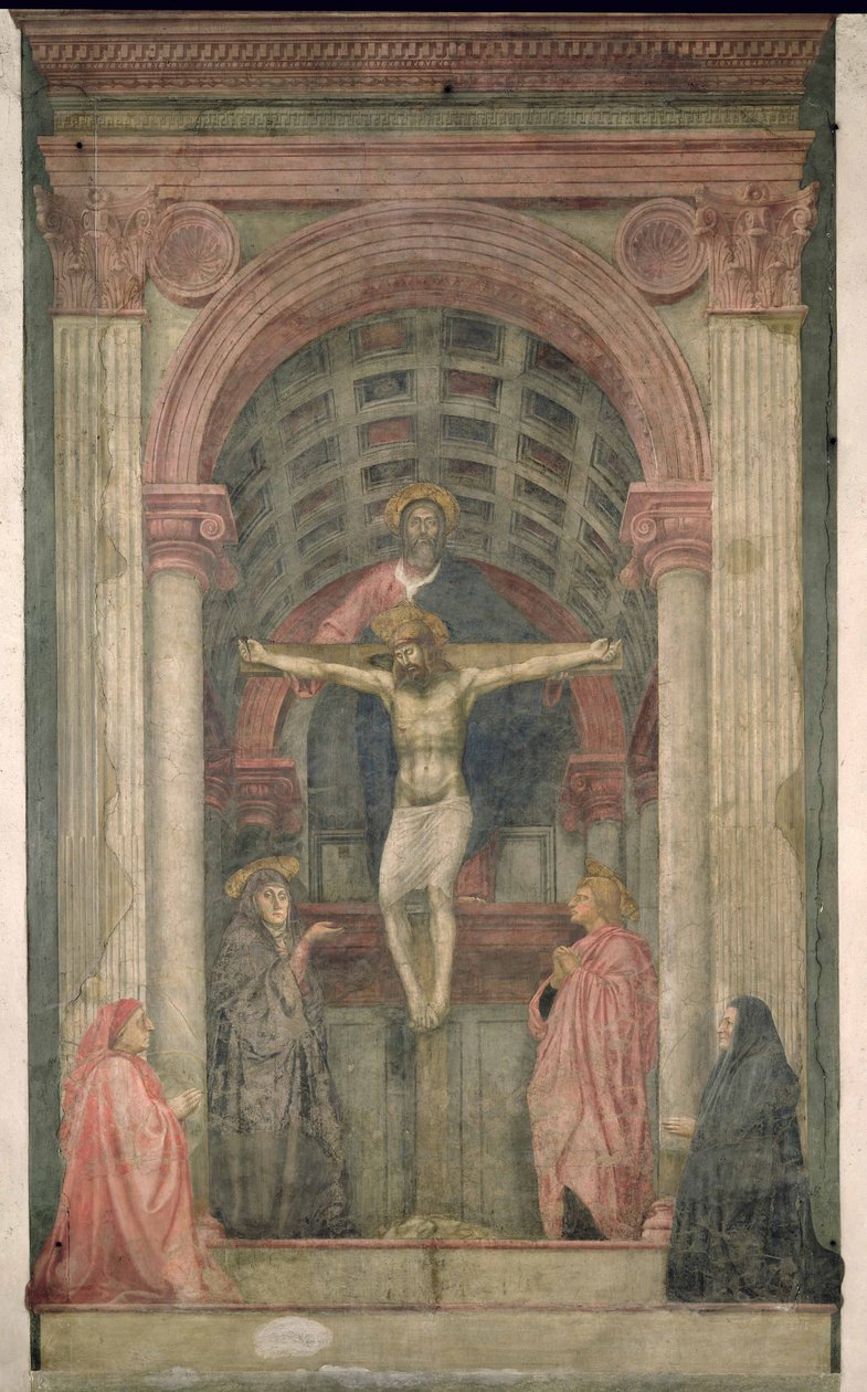 La Trinidad (detalle) de Tommaso Masaccio