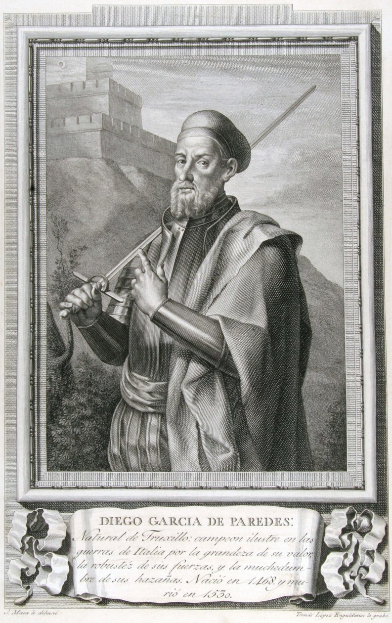 Retrato de Diego García de Paredes (1468 - 1533) de Tomás López Enguídanos
