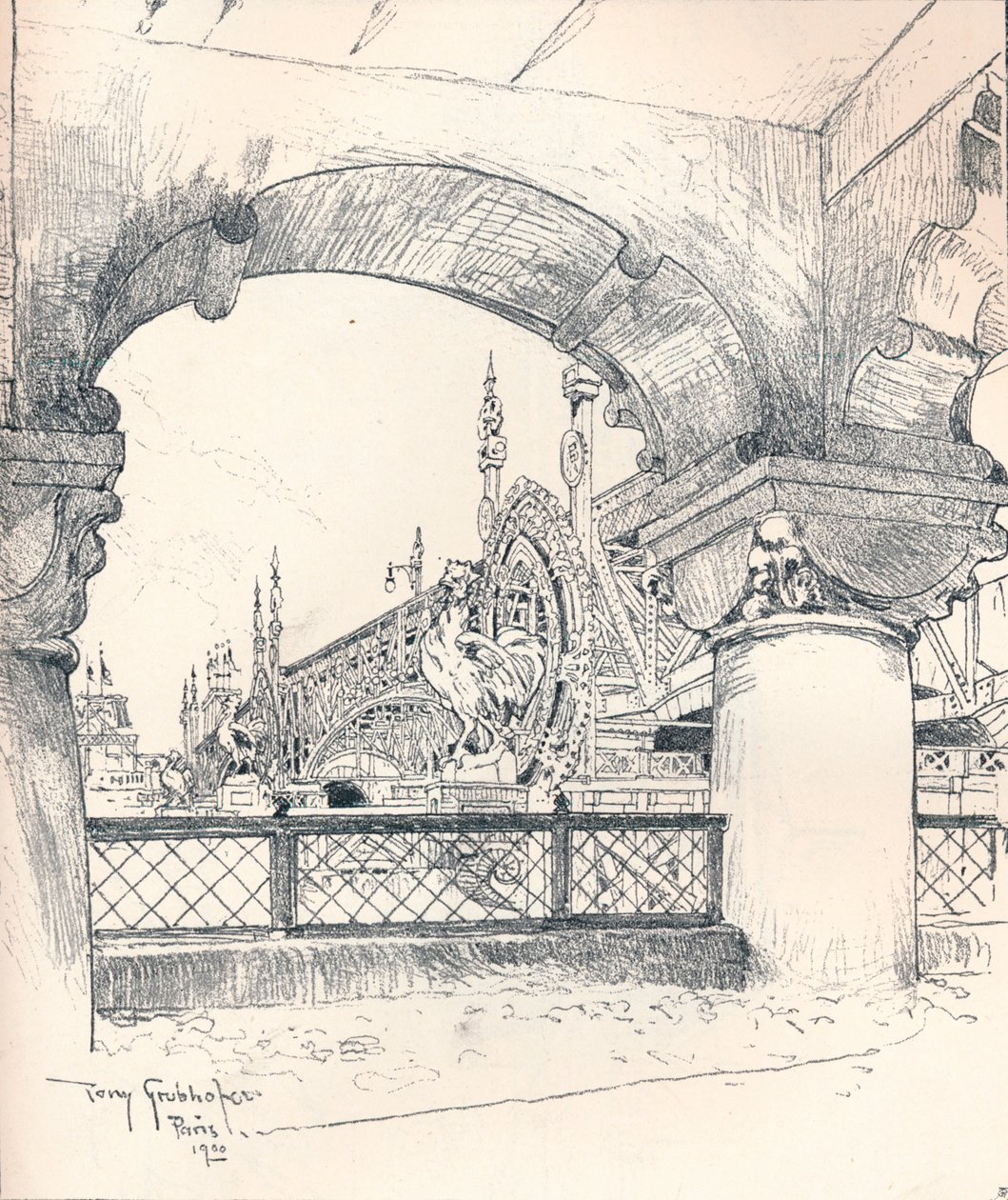Columnata cerca del Pont des Invalides, c. 1900 de Tony Grubhofer