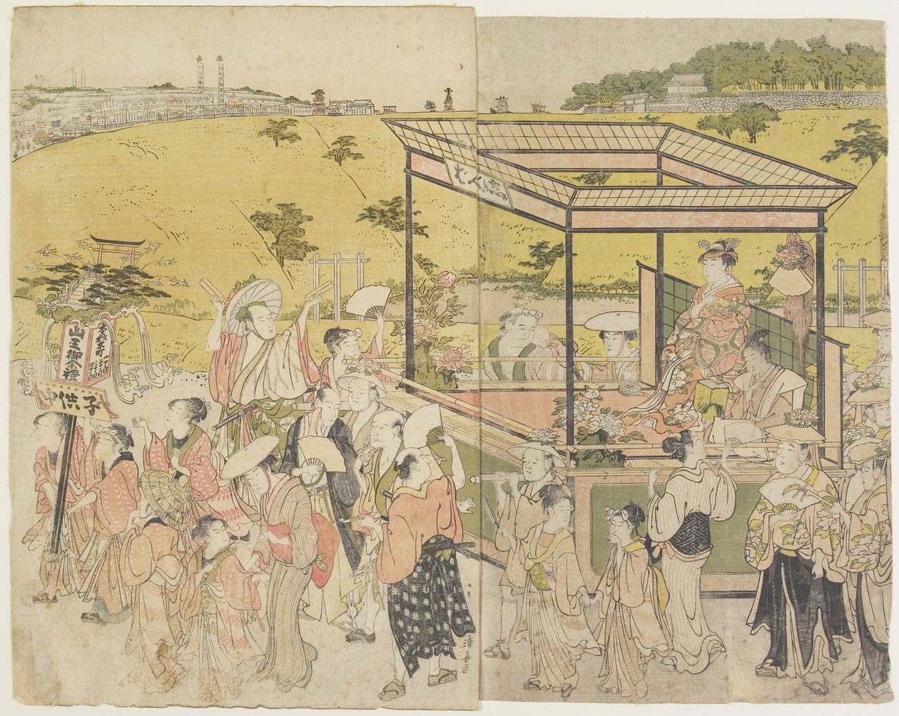 (El desfile del festival Sanno), 1788 de Torii Kiyonaga