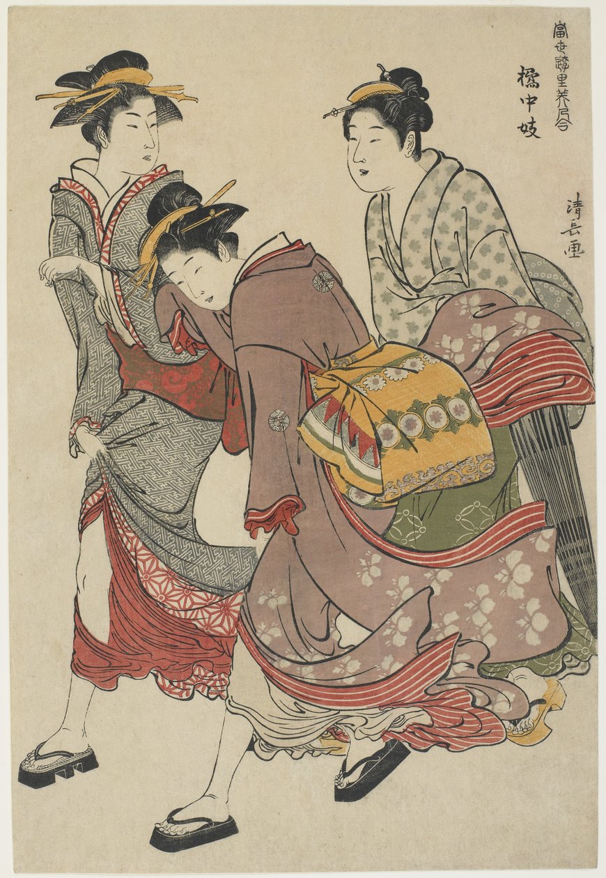 Entretenedores de Tachibana-cho, 1782 de Torii Kiyonaga