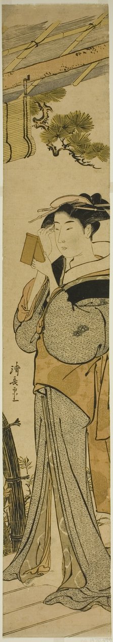 Geisha Aplicando Maquillaje de Torii Kiyonaga
