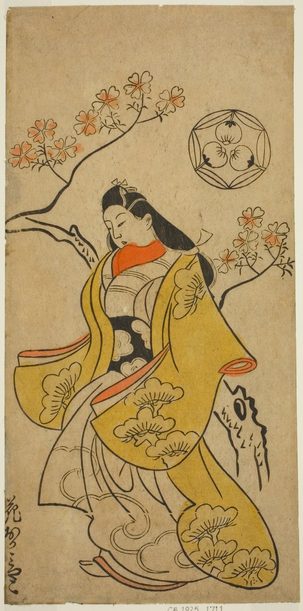 El actor Hanaoka Miyako de Torii Kiyonobu I