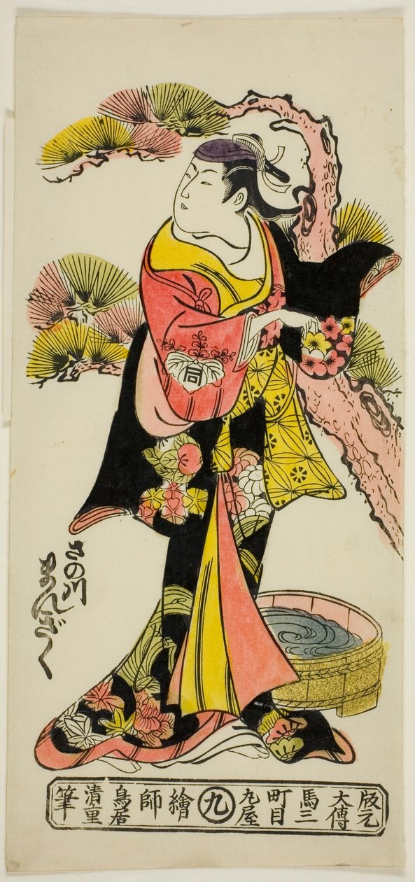 El actor Sanogawa Mangiku I de Torii Kiyoshige