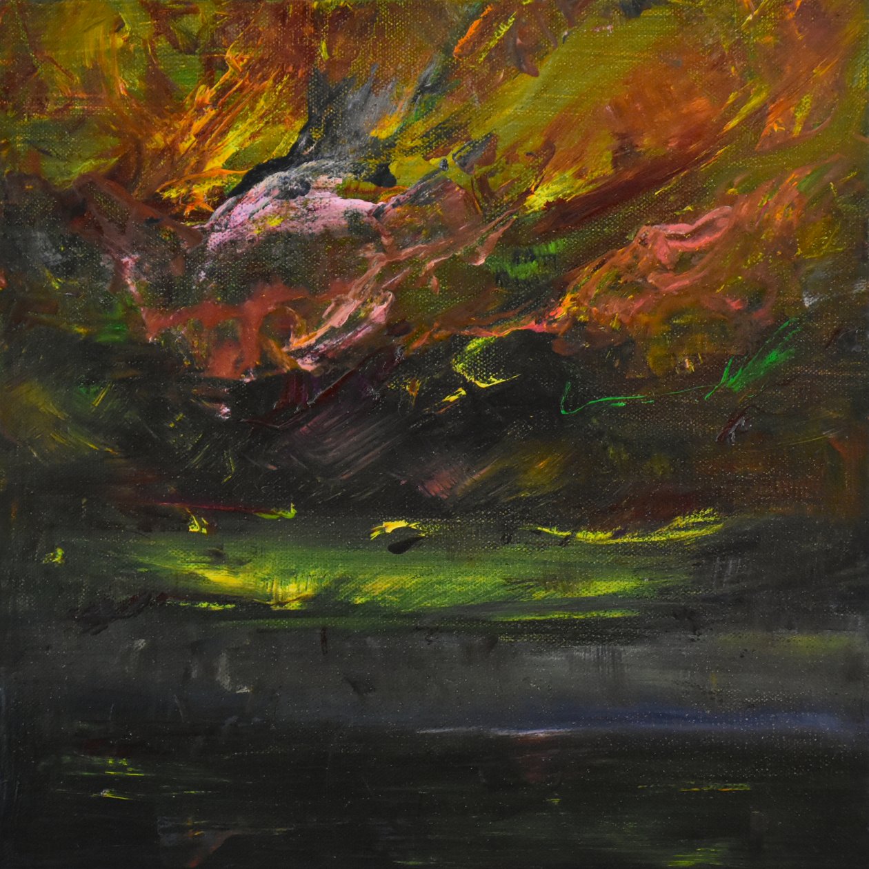 Angry Sky, 2017 (óleo sobre lienzo) de Tracy Lambros