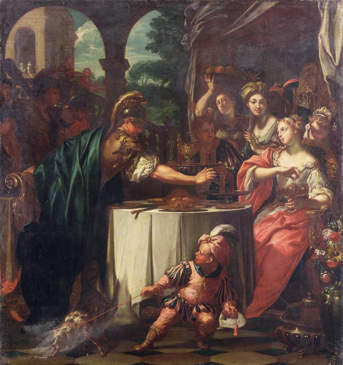 El banquete de Marco Antonio y Cleopatra, c.1705-10 de TrevisaniFrancesco