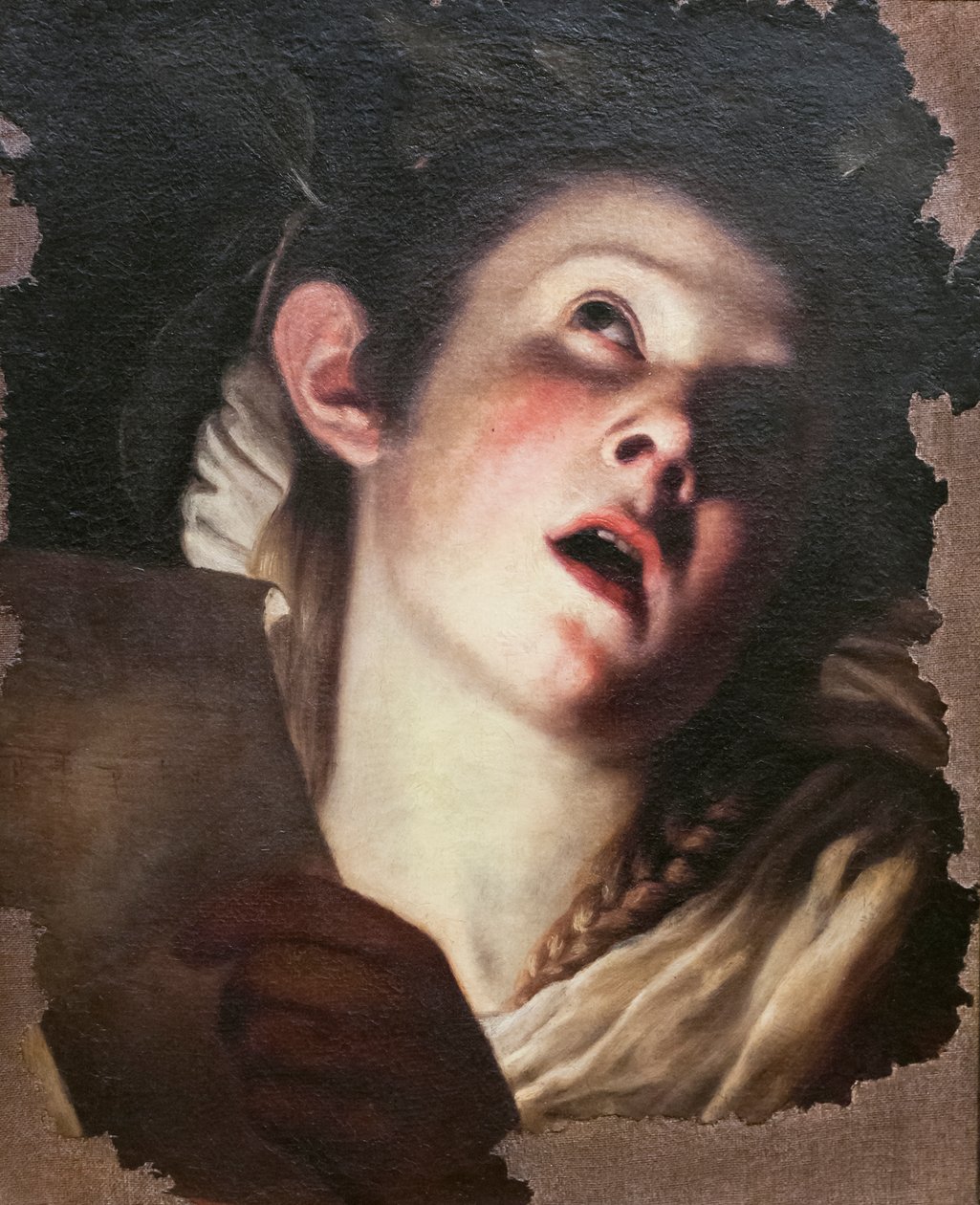 Mujer joven cantando (pintura) de Trophime Bigot