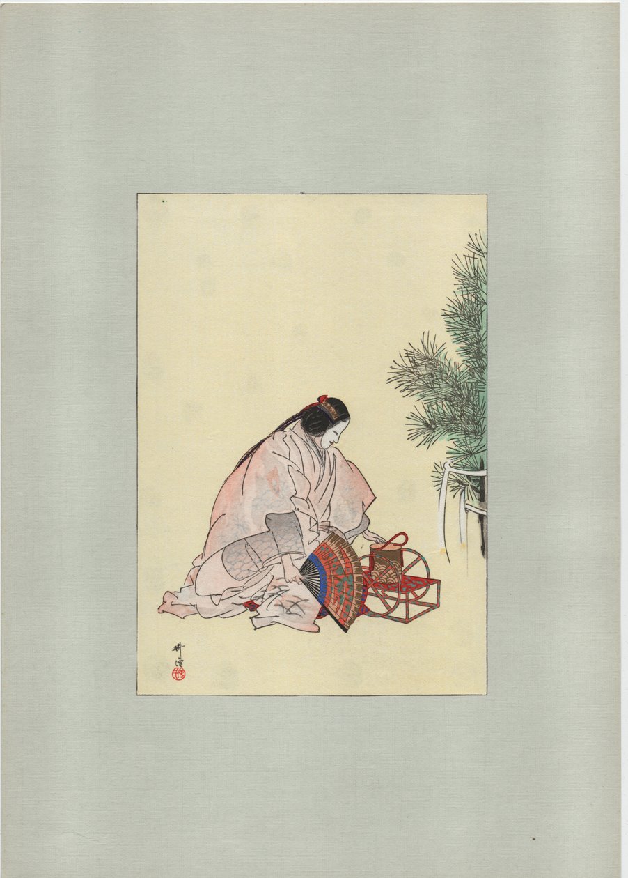 Matsukaze, ca. 1900 (xilografía) de Tsukioka Kogyo