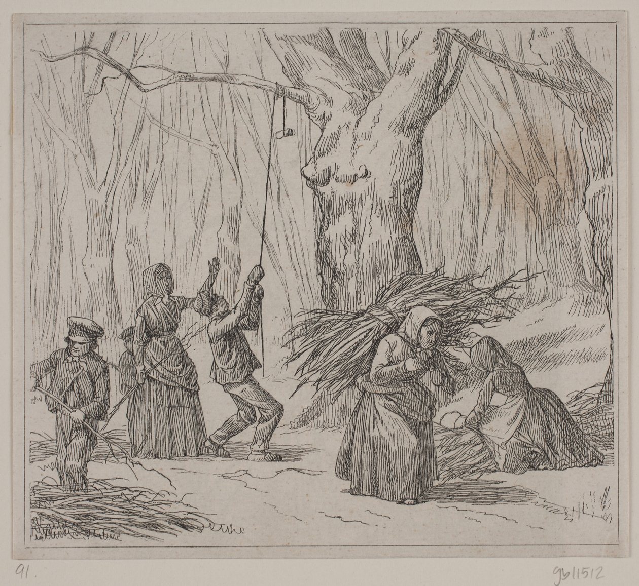 Ilustración para "Efterårsstormen", poema de Christian Richardt de Ubekendt