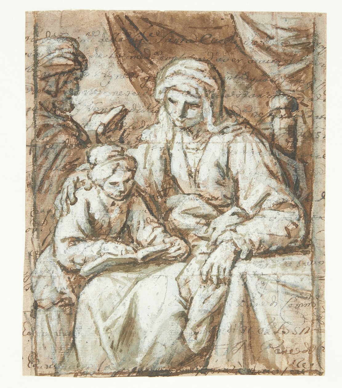María leyendo junto con Ana y Joaquín de Ubekendt