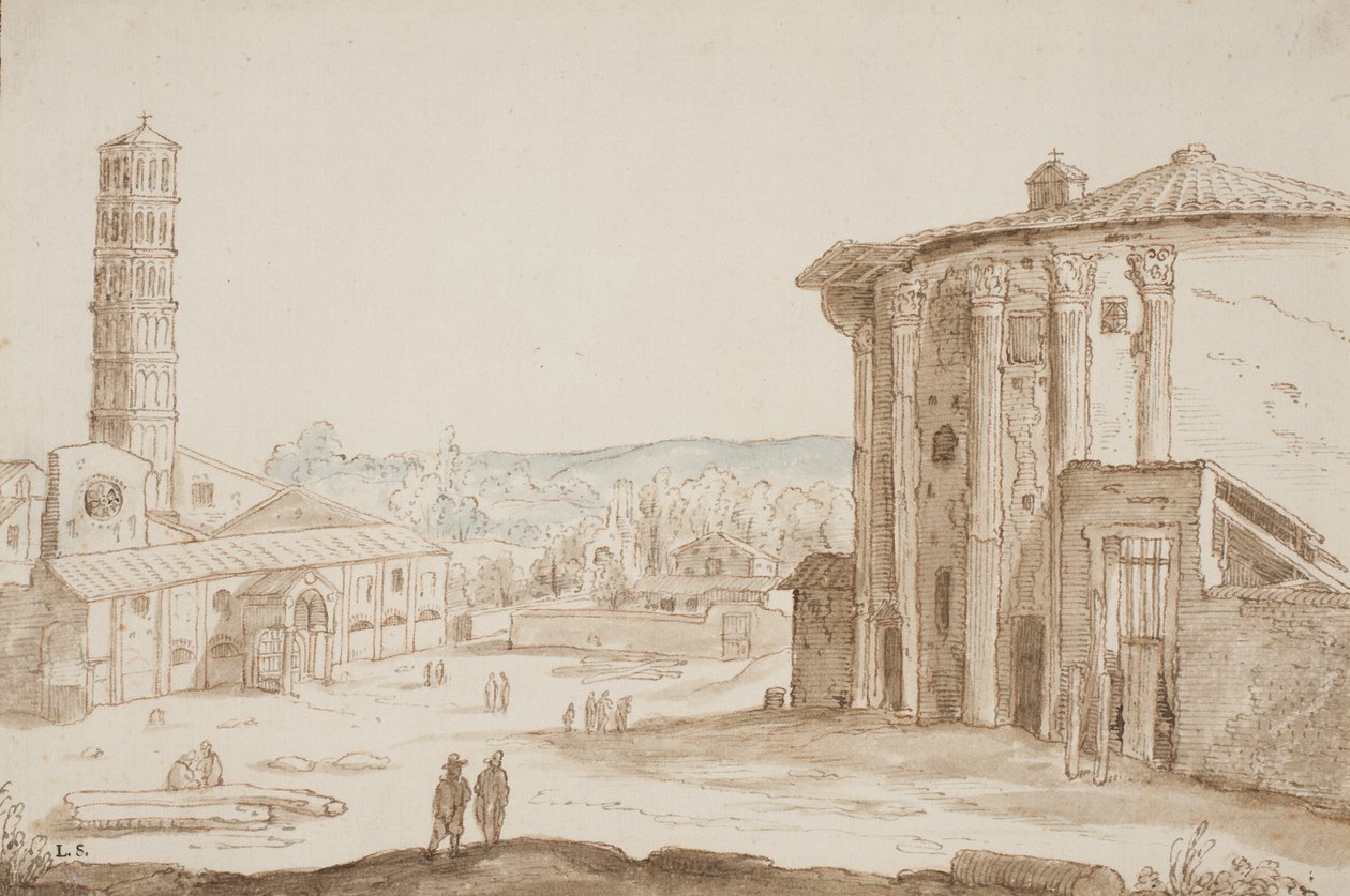 S. Maria in Cosmedin y el Templo de Vesta en Roma de Ubekendt