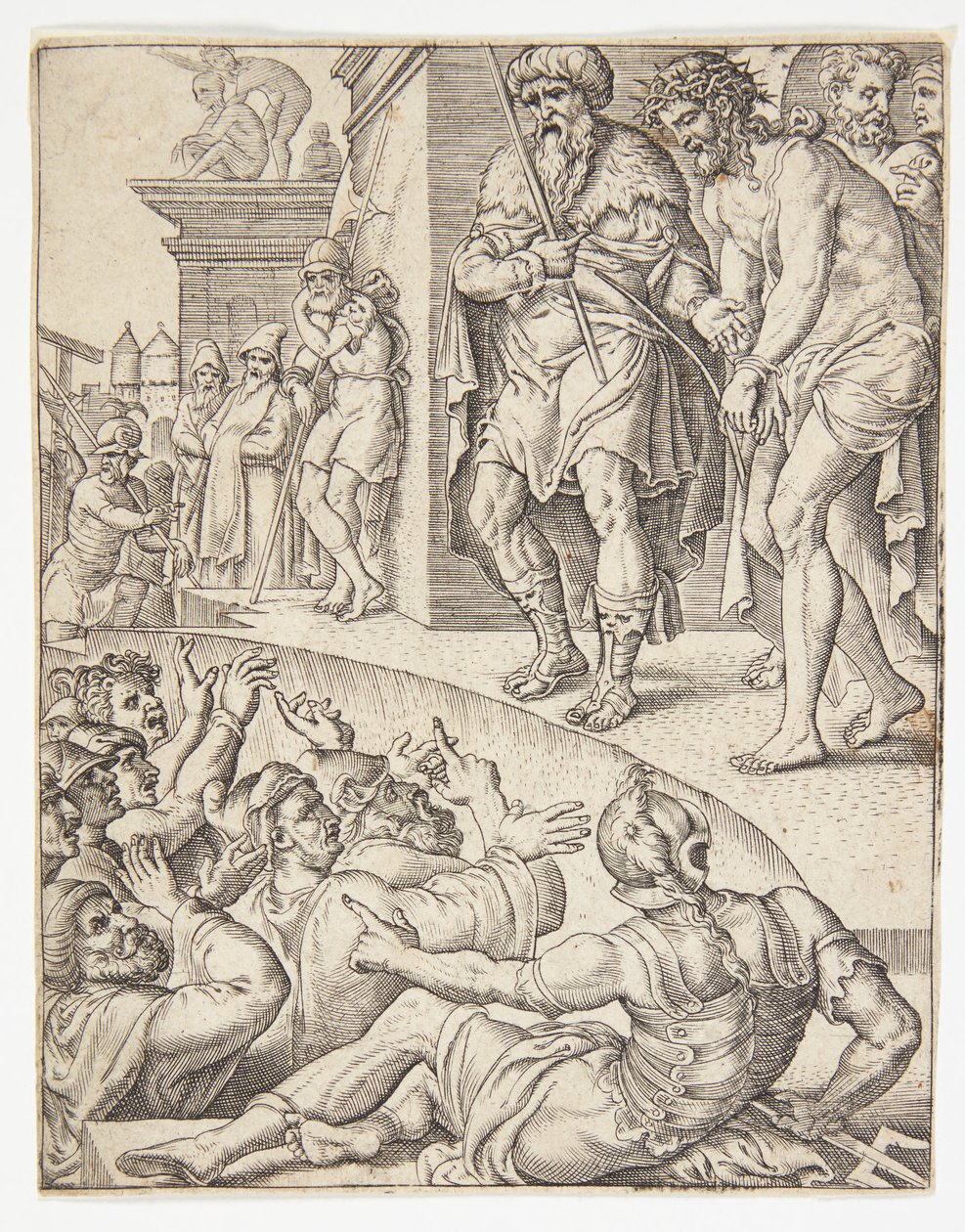 Ecce Homo de Ubekendt efter Dirck Volckertsz. Coornhert efter Maarten van Heemskerck