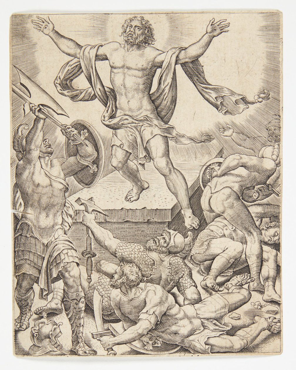 La resurrección de Ubekendt efter Dirck Volckertsz. Coornhert efter Maarten van Heemskerck
