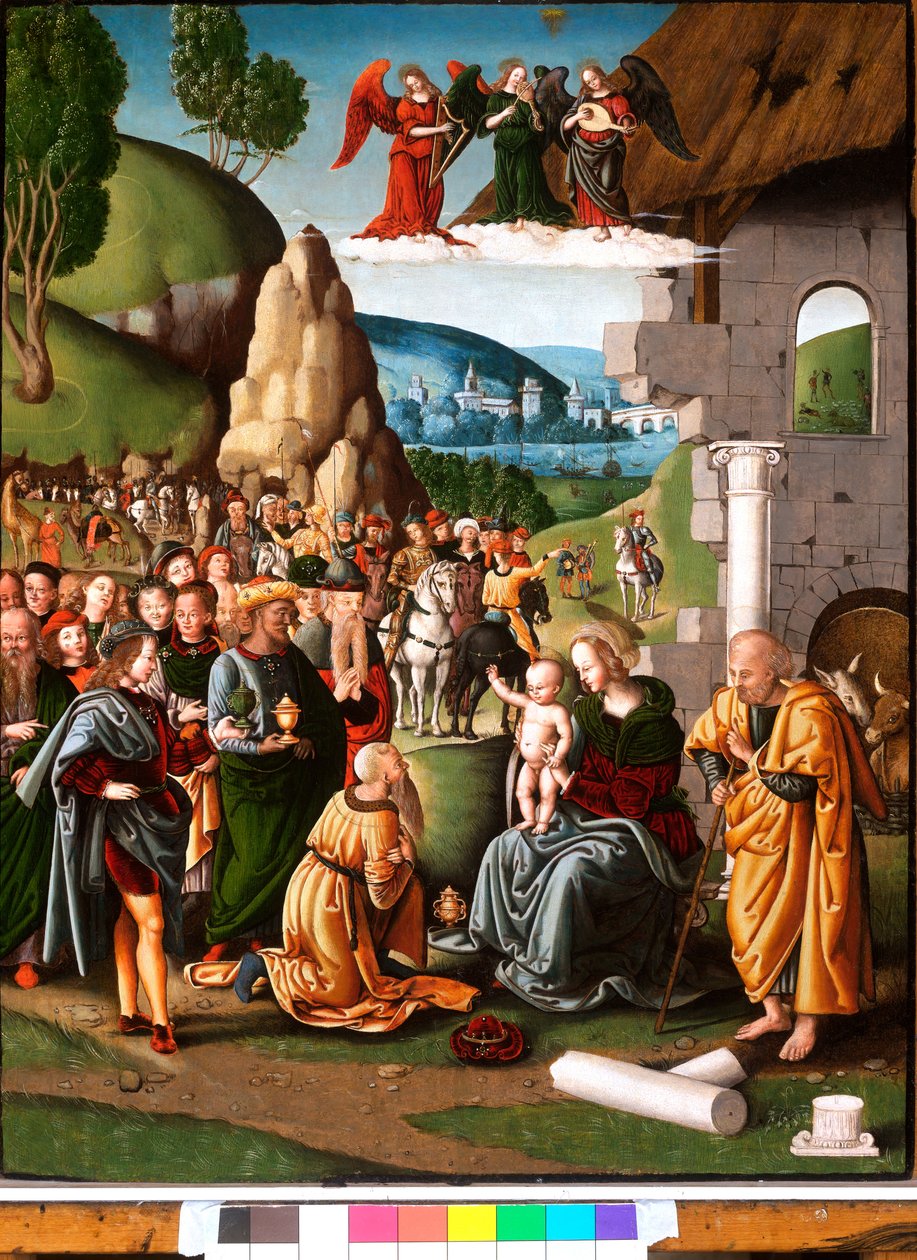 Adoración de los Reyes Magos de Umbrian School
