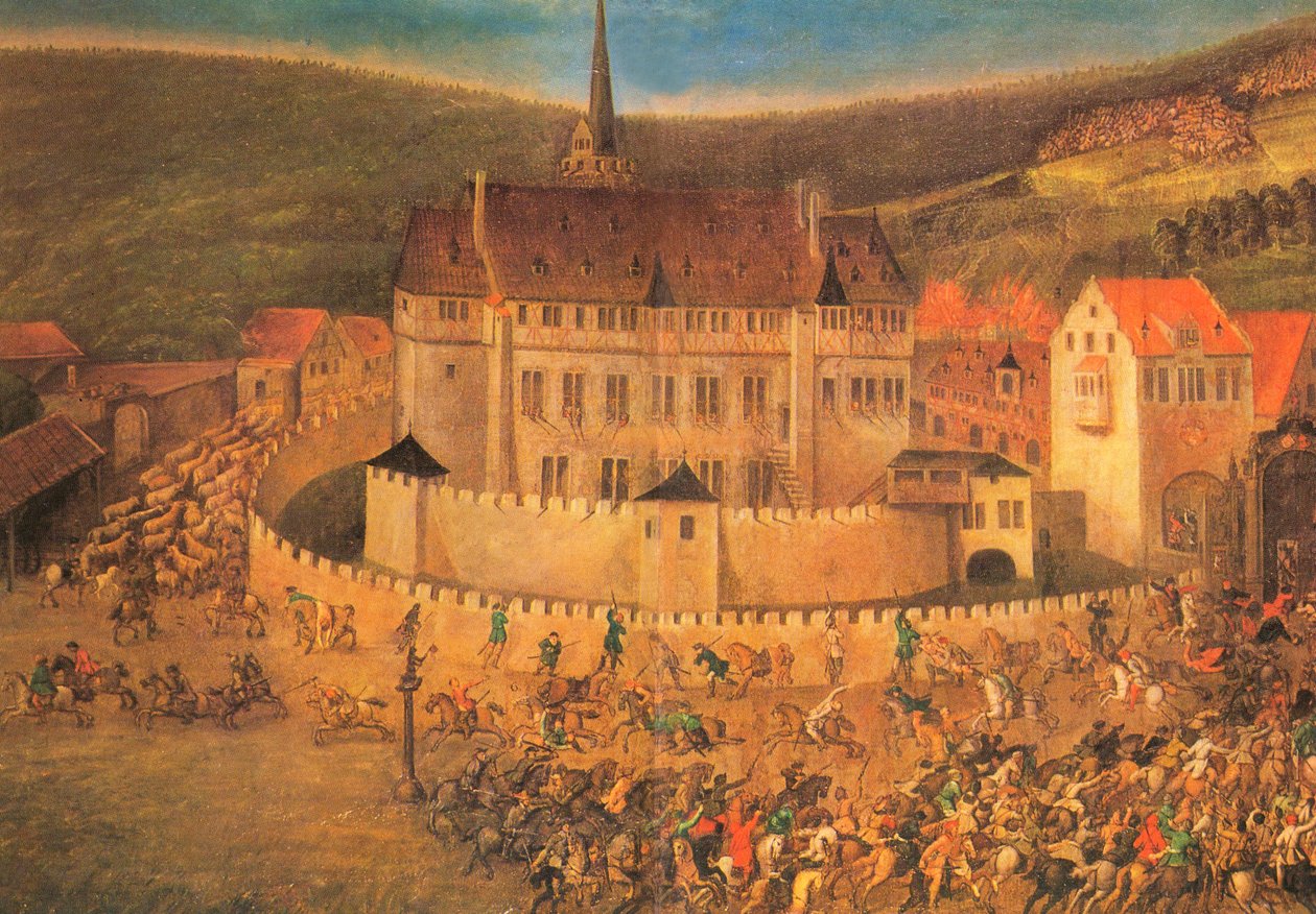 Ataque de caballería croata al castillo de Erbach el 22 de mayo de 1623 de Unbekannt Unbekannt