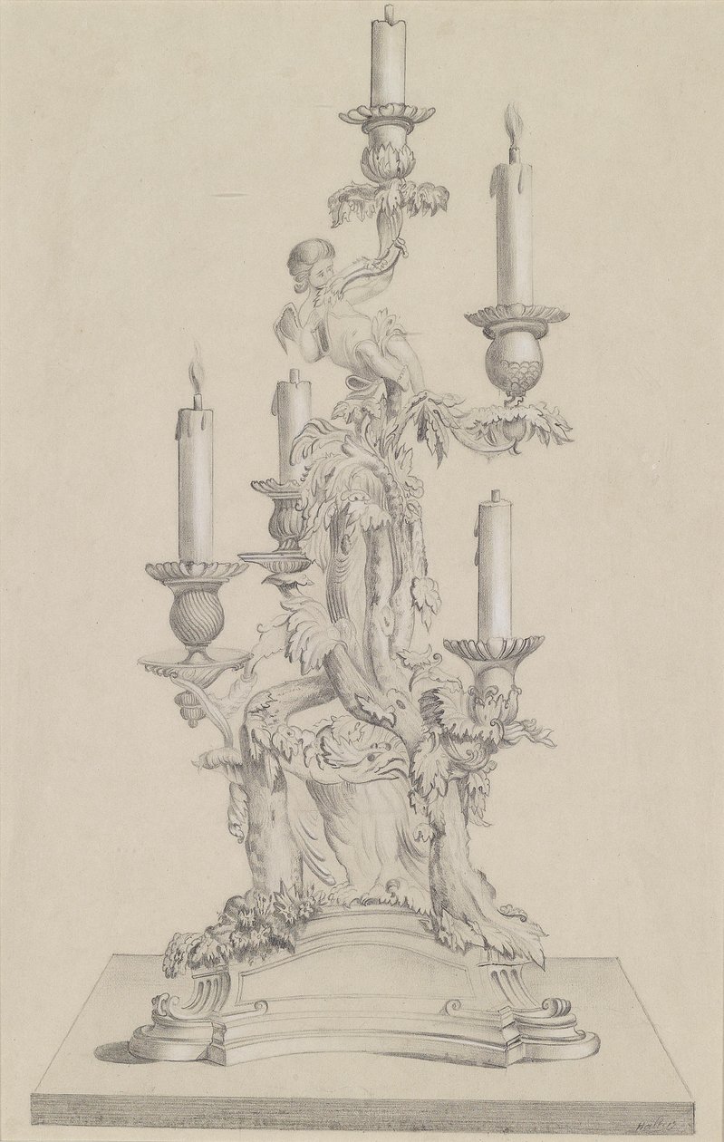 Diseño para un candelabro de Unbekannt Unbekannt