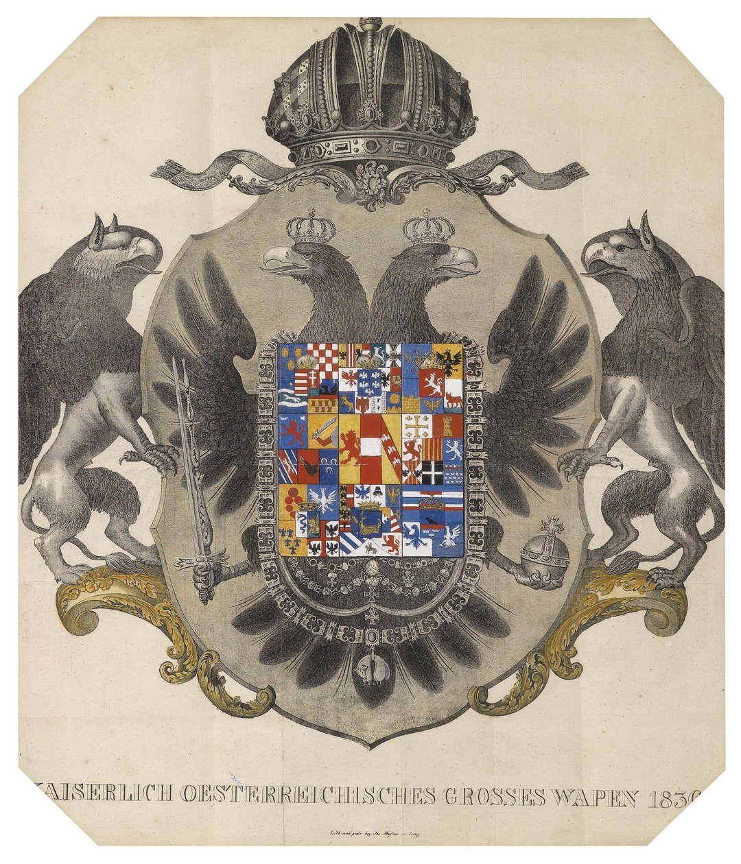Gran escudo imperial austríaco de Unbekannt Unbekannt
