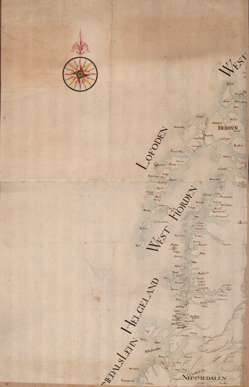 El mapa se publicó en Håndtegnet de Unbekannt Unbekannt