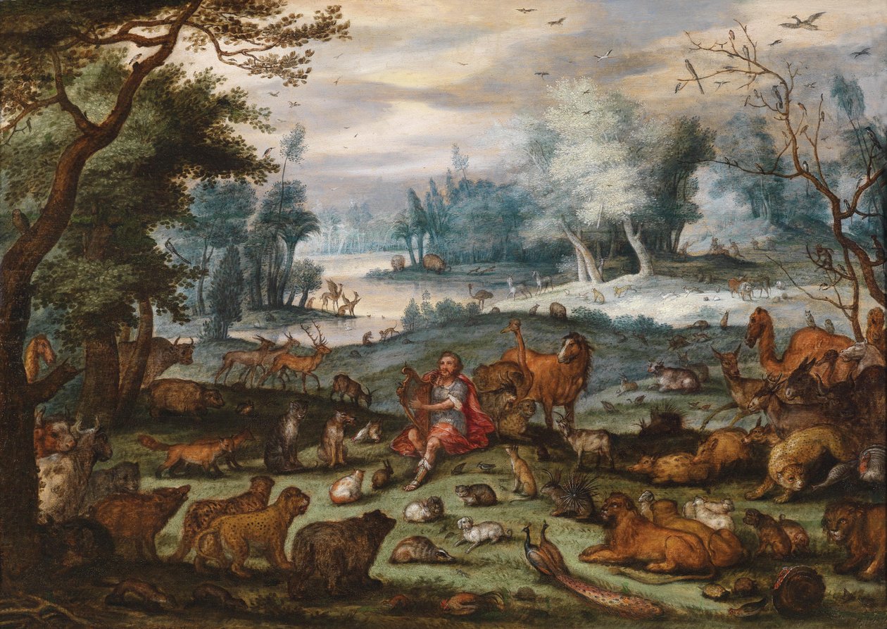 Orfeo encanta a los árboles y animales de Unbekannt Unbekannt