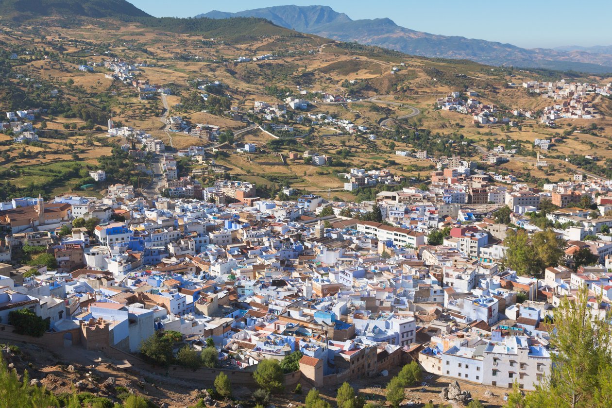 Chefchaouen, Marruecos. Vista general de la ciudad. de Unbekannt Unbekannt
