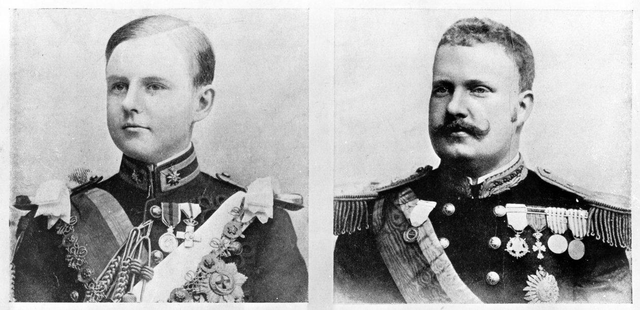 Luís Filipe, Príncipe Real de Portugal, Duque de Braganza y su padre, el Rey Carlos I de Portugal y los Algarves, c.1900 de Unbekannt Unbekannt