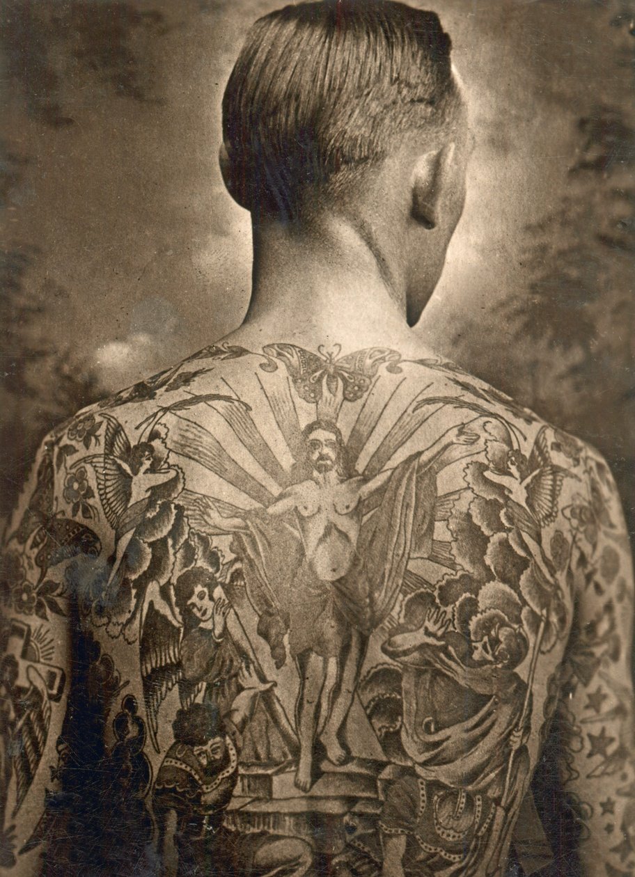 Retrato de un Hombre Tatuado de Unbekannt Unbekannt