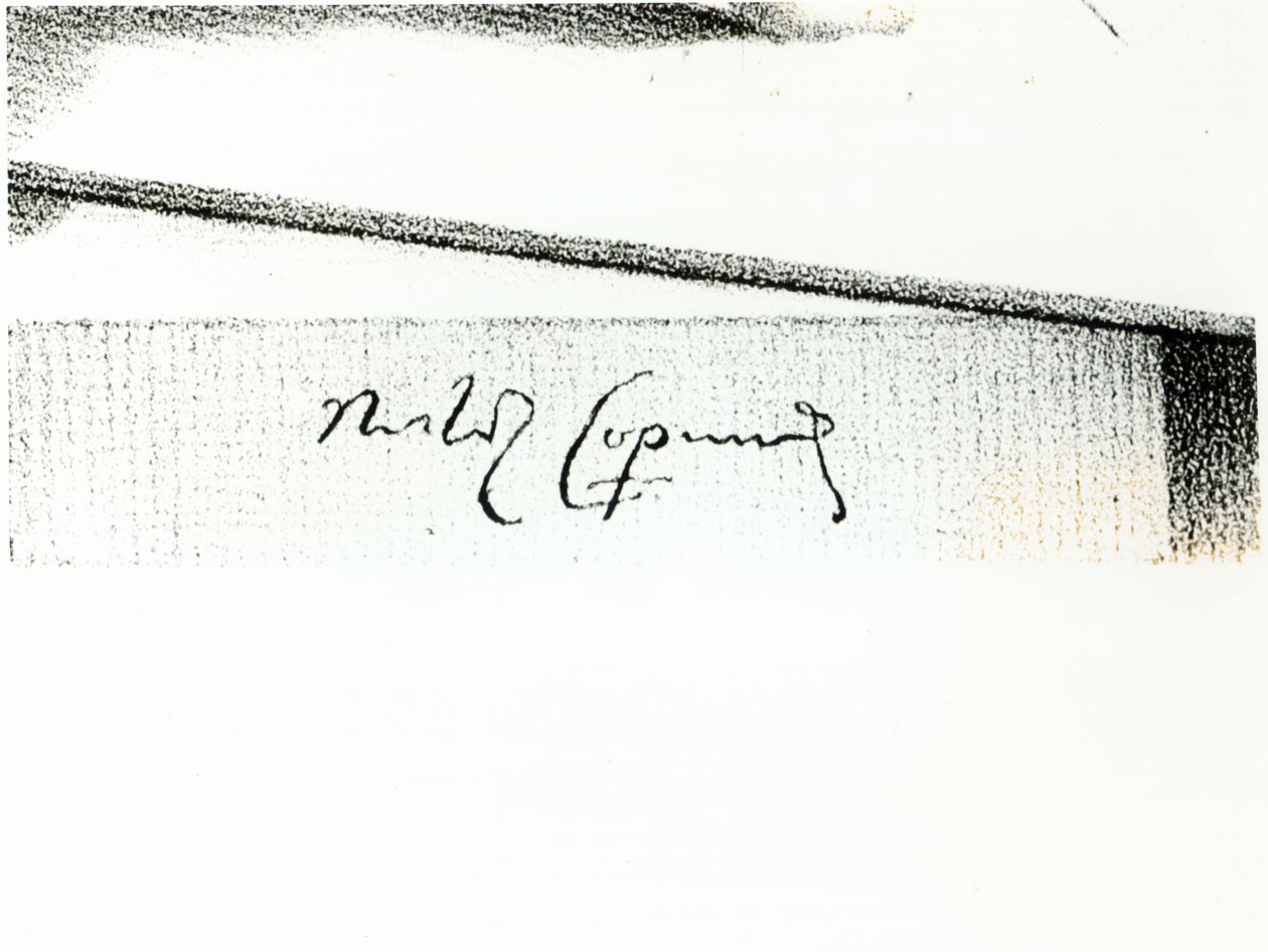 Firma de Nicolás Copérnico (1473-1543) de Unbekannt Unbekannt