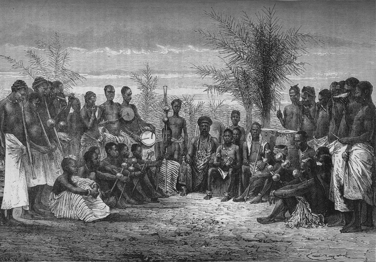 Un rey de la Costa del Cabo y su corte, c1880 de Unbekannt