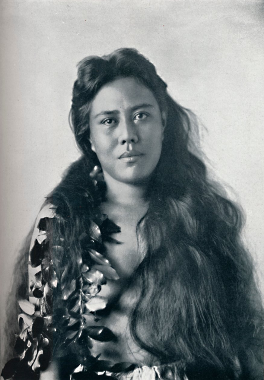 Una bailarina de Hula, Honolulu, Hawái, 1902 de Unbekannt