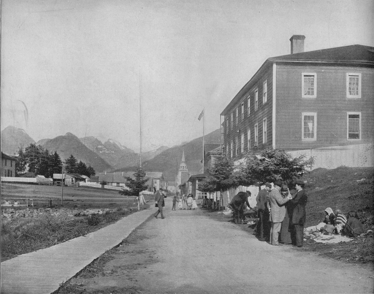 Una Calle en Sitka, Alaska, c1897 de Unbekannt