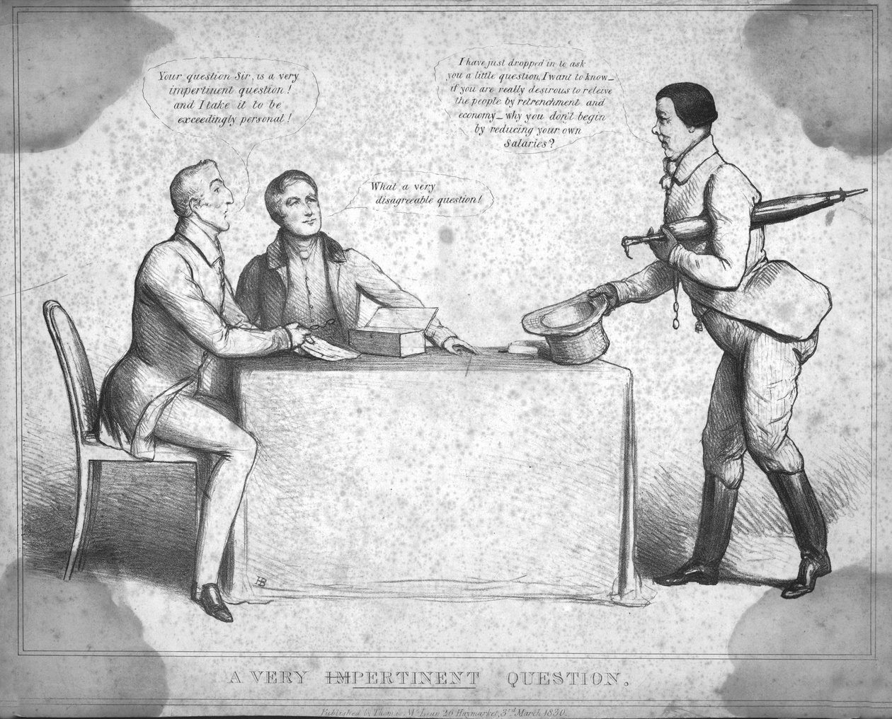Una pregunta muy impertinente, 1830 de Unbekannt
