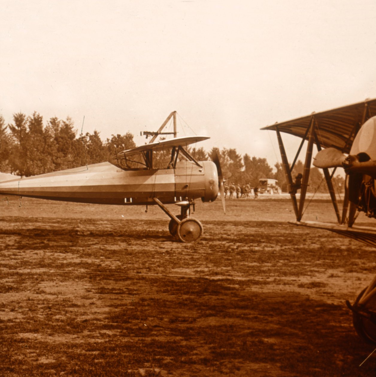 Un avión despegando, c1914-c1918 de Unbekannt