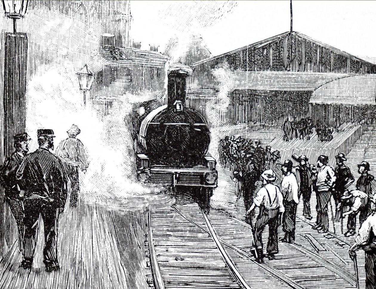 Un tren saliendo de la estación de tren de Plymouth de Unbekannt