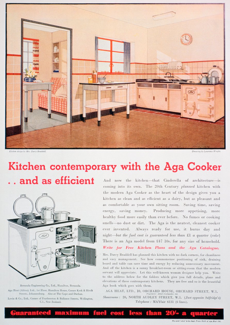 Anuncio de cocinas Aga, 1936 de Unbekannt