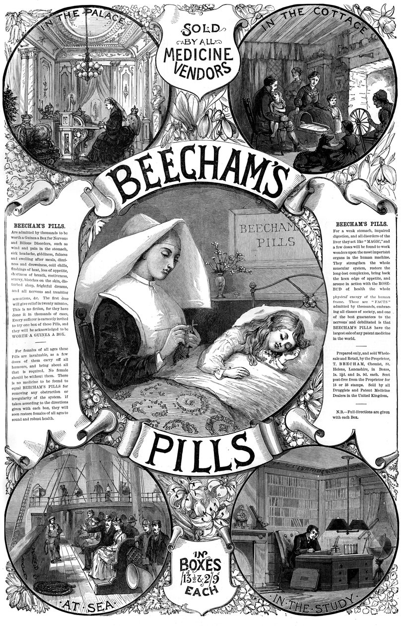 Anuncio de Beechams Pills, 1887 de Unbekannt
